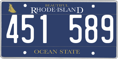 RI license plate 451589