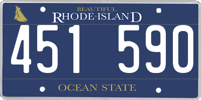 RI license plate 451590