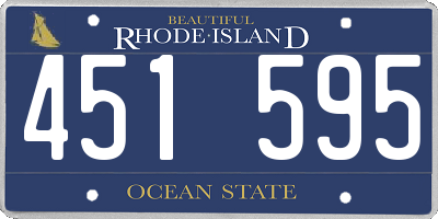 RI license plate 451595