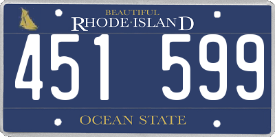 RI license plate 451599