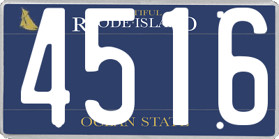 RI license plate 4516