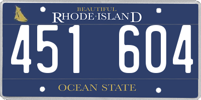 RI license plate 451604