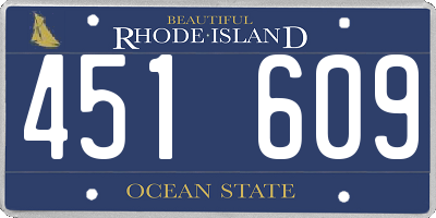 RI license plate 451609