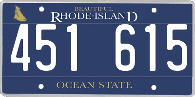 RI license plate 451615