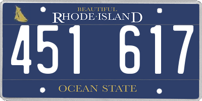 RI license plate 451617