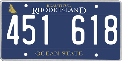 RI license plate 451618