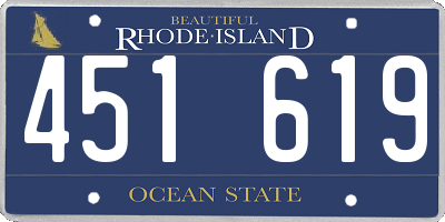 RI license plate 451619