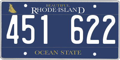 RI license plate 451622