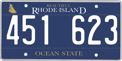 RI license plate 451623