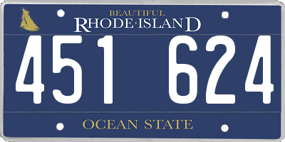 RI license plate 451624