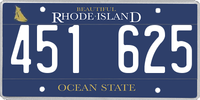RI license plate 451625
