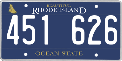 RI license plate 451626