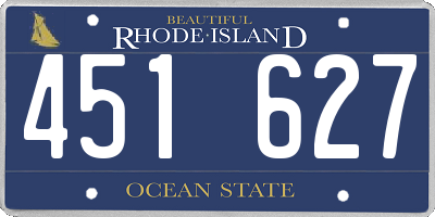 RI license plate 451627