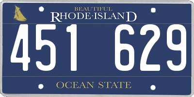 RI license plate 451629