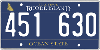 RI license plate 451630