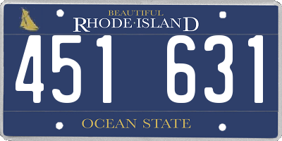 RI license plate 451631