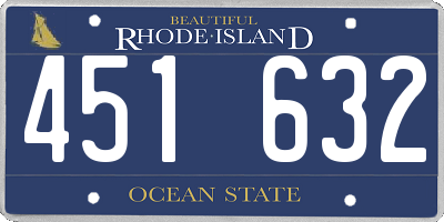 RI license plate 451632