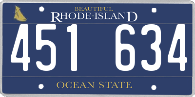 RI license plate 451634