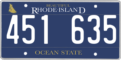RI license plate 451635