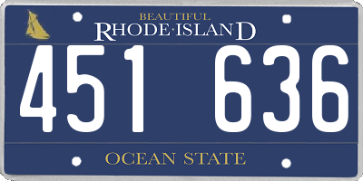 RI license plate 451636