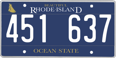 RI license plate 451637