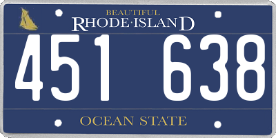RI license plate 451638