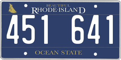 RI license plate 451641