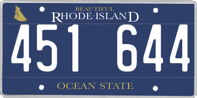 RI license plate 451644