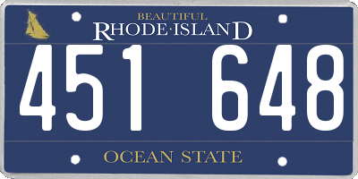 RI license plate 451648