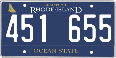 RI license plate 451655