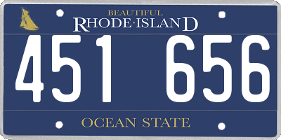 RI license plate 451656