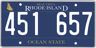 RI license plate 451657