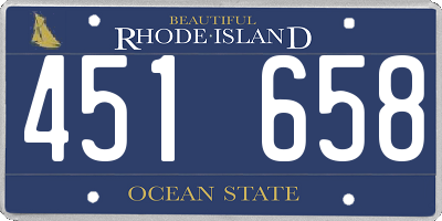 RI license plate 451658