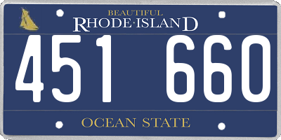 RI license plate 451660