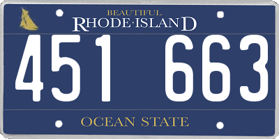 RI license plate 451663