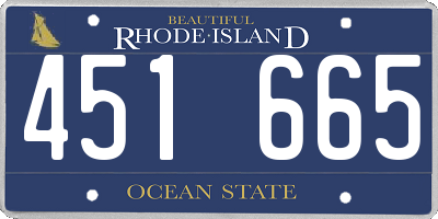 RI license plate 451665