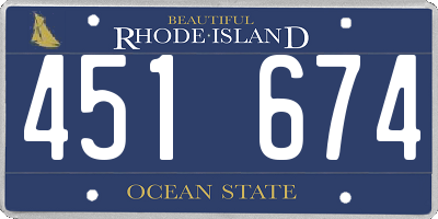 RI license plate 451674