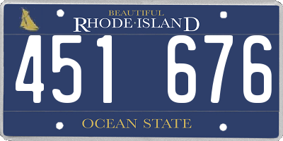 RI license plate 451676