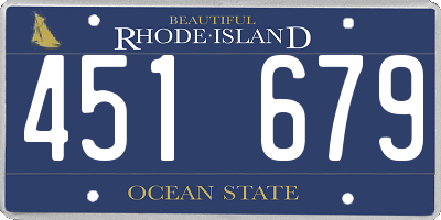 RI license plate 451679