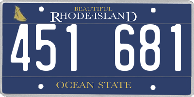 RI license plate 451681