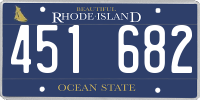 RI license plate 451682