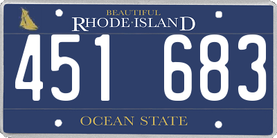 RI license plate 451683