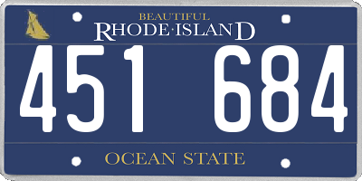 RI license plate 451684