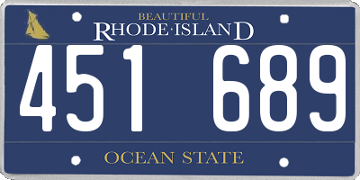 RI license plate 451689