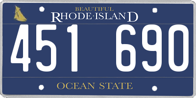 RI license plate 451690