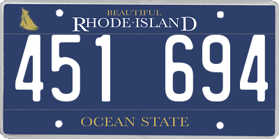 RI license plate 451694