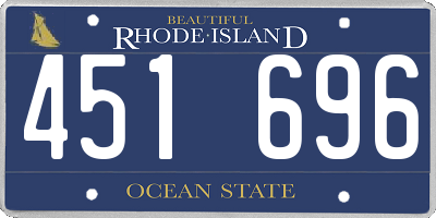 RI license plate 451696