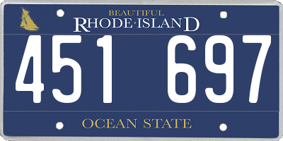 RI license plate 451697