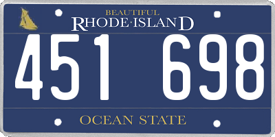 RI license plate 451698