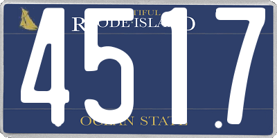 RI license plate 4517